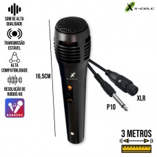 Microfone com Fio XLR P10 XC-MI-01 X-Cell